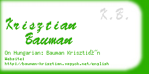 krisztian bauman business card